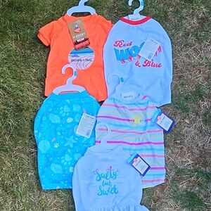 Top Paw Dog Clothing Set - Orange, Blue, White, Multicolor